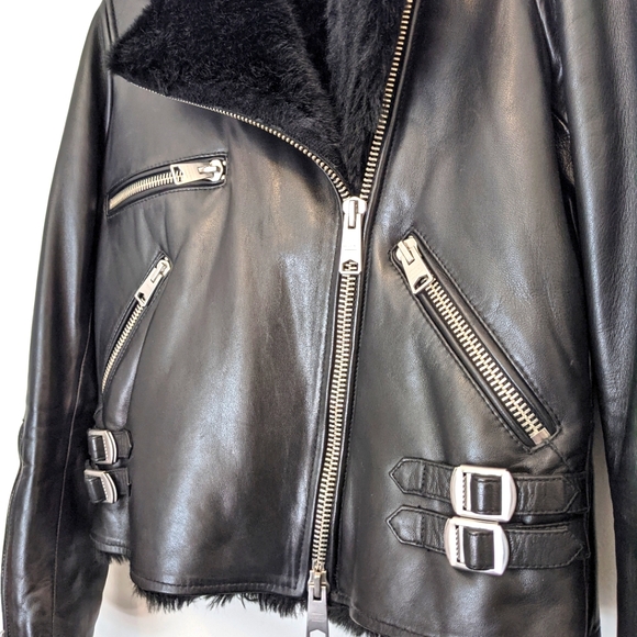 Higgens Lux Leather Biker Jacket - US 6 - Picture 3 of 8